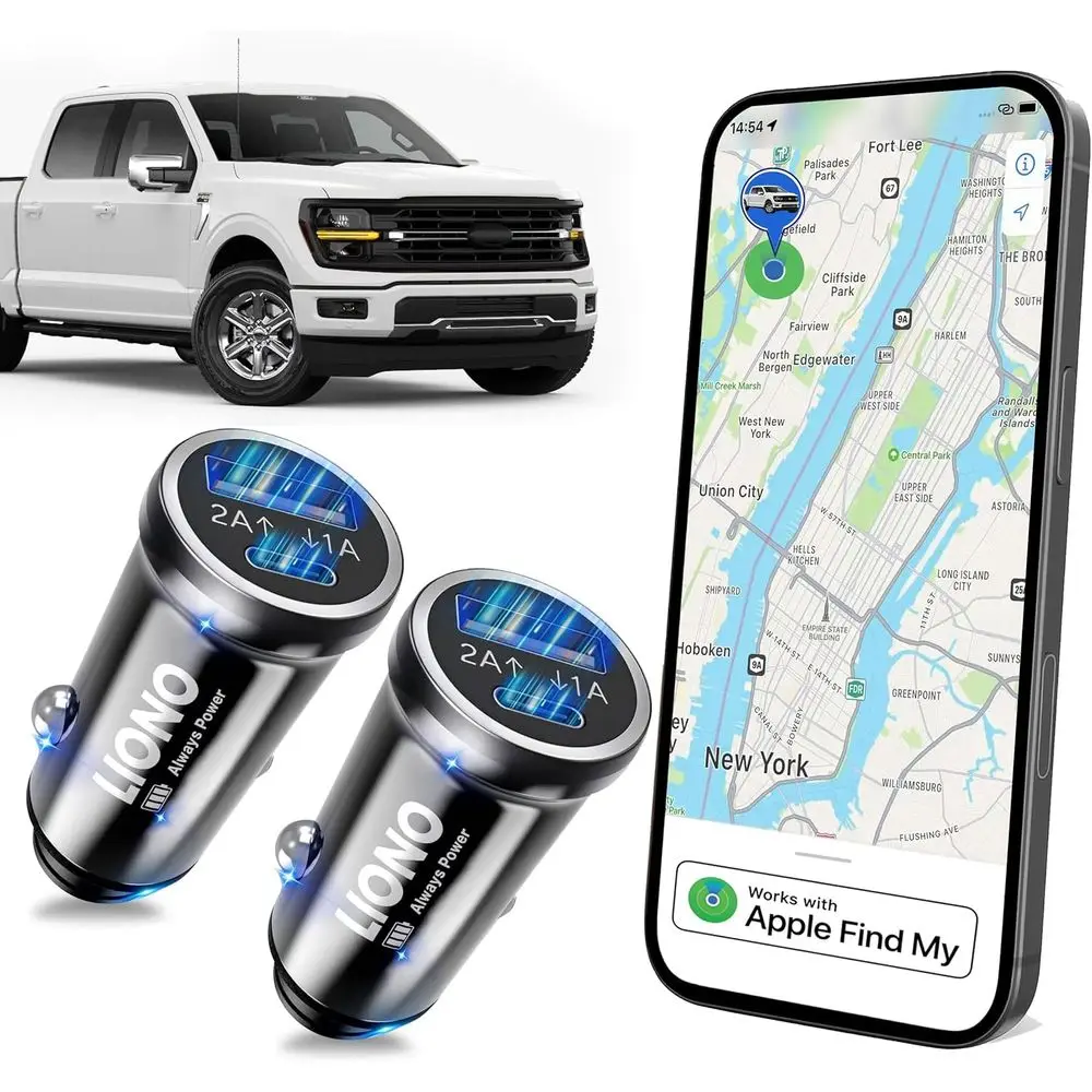 

Portable Rechargeable Car GPS Tracker, Hidden Locator for Vehicle Security, Free from Monthly Fees, Compatible with iOS