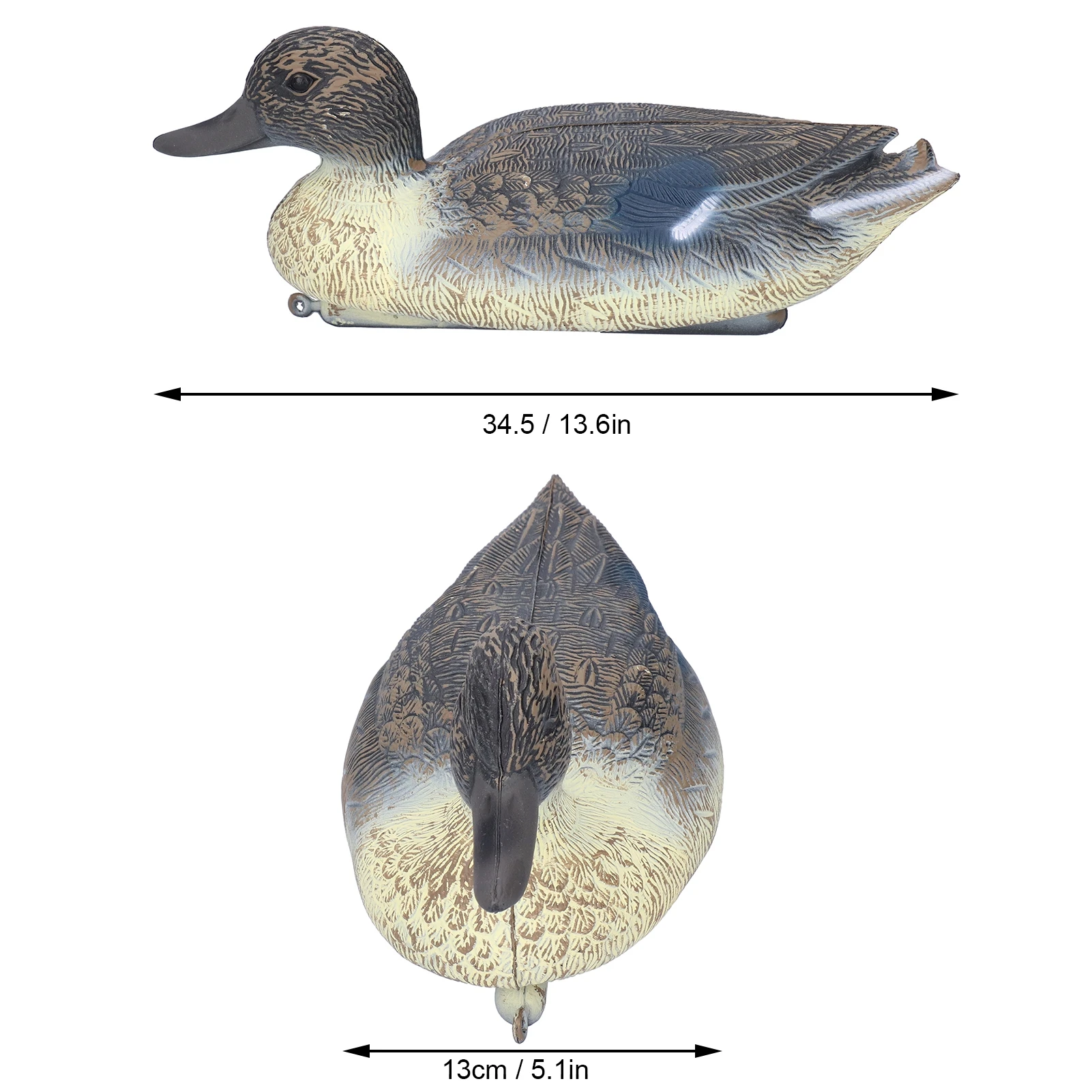Plastikowa sztuczna kaczka realistyczna dekoracja przynęta do polowań do ogrodu 34.5X13cm