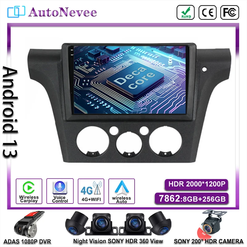 Android 14 Auto Radio For MItsubishi Airtrek Outlander 2002-2008 RHD Car Radio Multimedia Video Player Navigation GPS 2din DVD