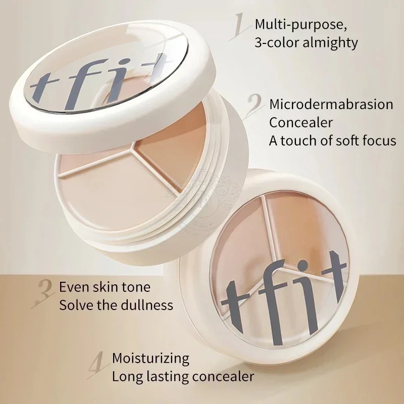 3-color Concealer Palette Professional Makeup Conceal Cream Dark Circle Correcting Face Primer Eye Makeup Korea Cosmetic