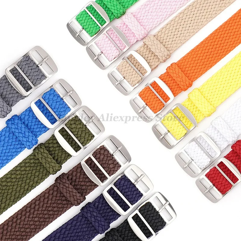 Woven Nylon Strap For Perlon Watch Band High Quality Fashion 14mm 16mm 18mm 20mm 22mm Fabric Watch Strap Replacement Wristbands image 3