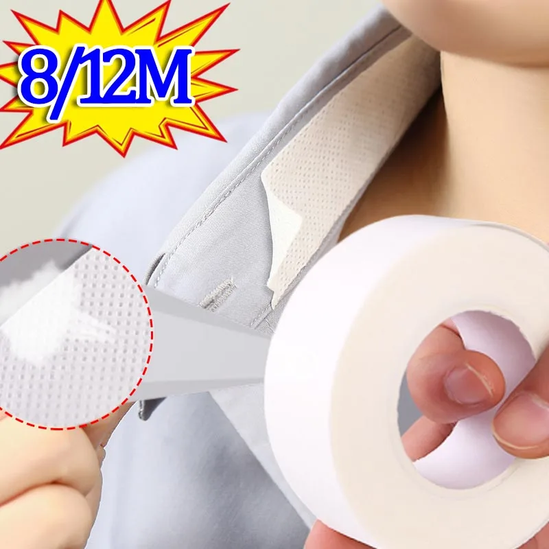 8/16m Collar Sweat Absorbing Pad Disposable Self-Adhesive Breathable Sweat Pads White T-shirt Neck Collar Hat Absorbent Sticker