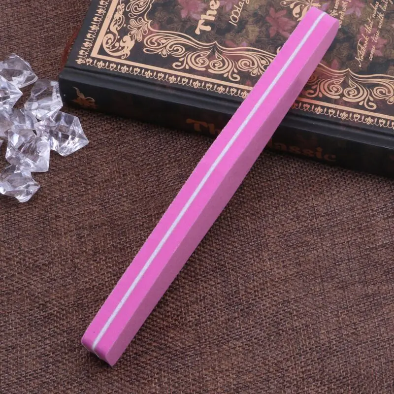 Hai Mặt Dũa Móng Tay Chống Thấm Nước 100/180 Nhám Móng Tay Nghệ Thuật Đầu Đệm Mút Mềm Mại