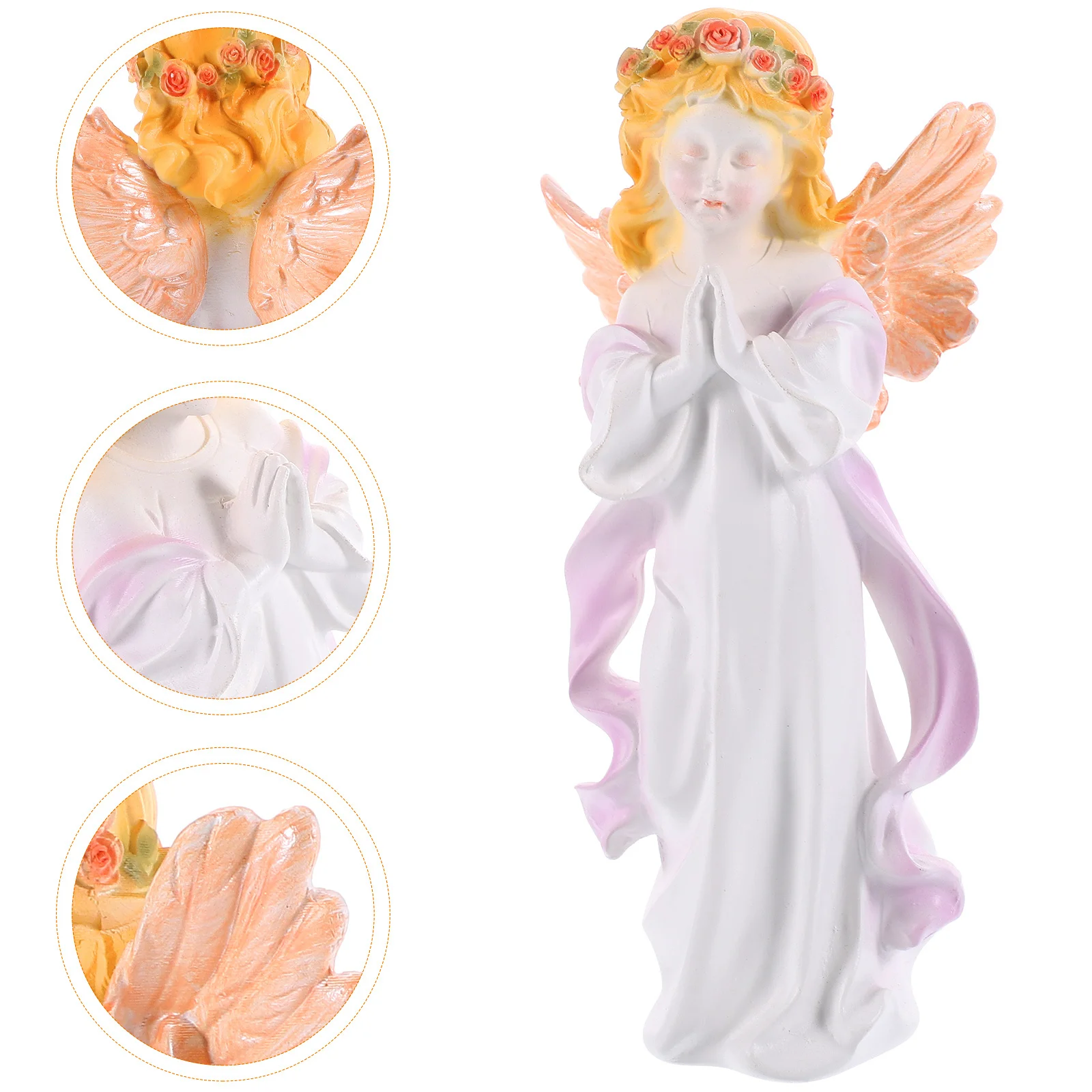 

1pc Praying Craft Statue Cute Angel For Home Garden Decor Desktop Angel Statue Props Ornament Delicate Sculpture