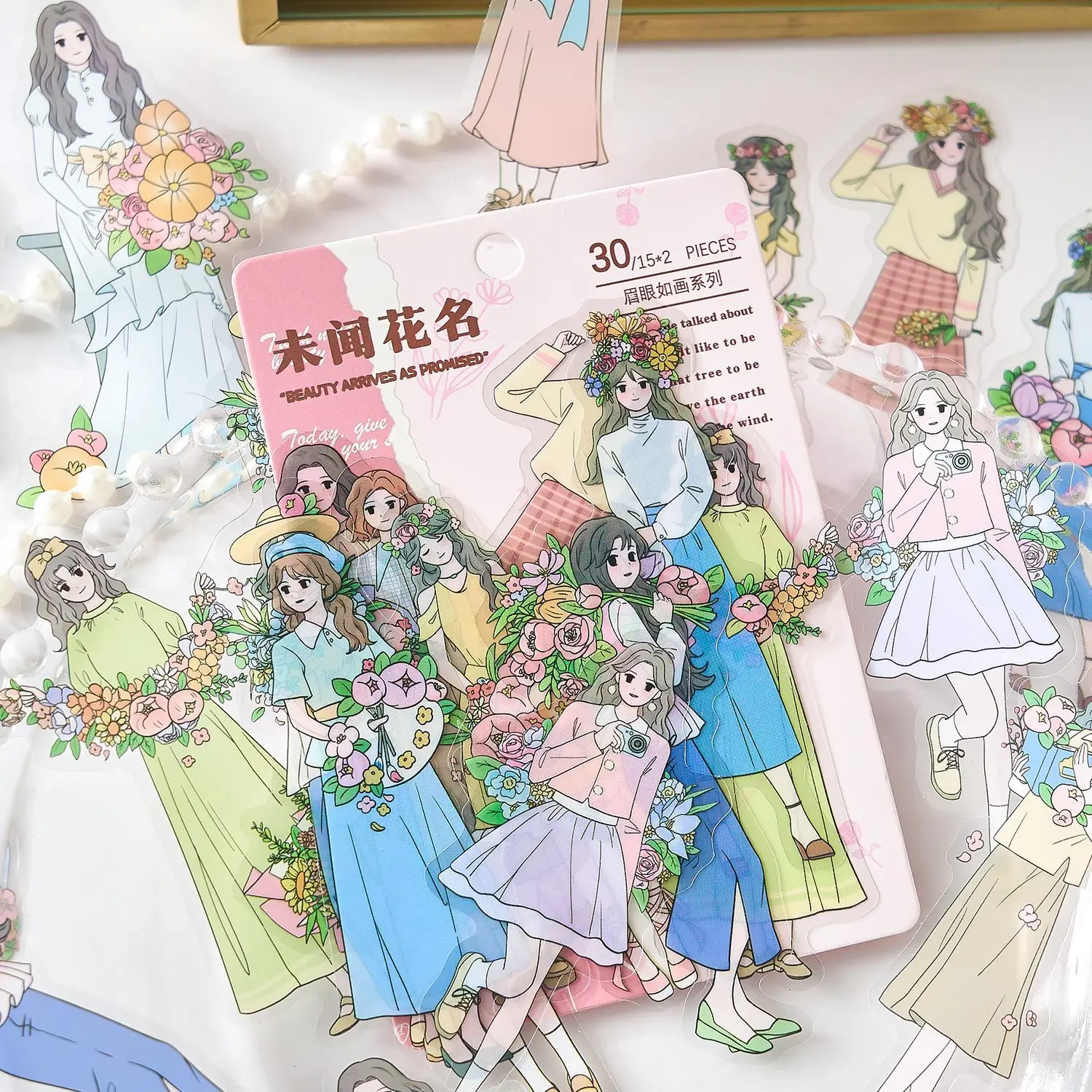 JCAC 30pcs/bag PET Sticker Pack: Stylish Instagram-Worthy Korean-Style Bullet Journal Decorations