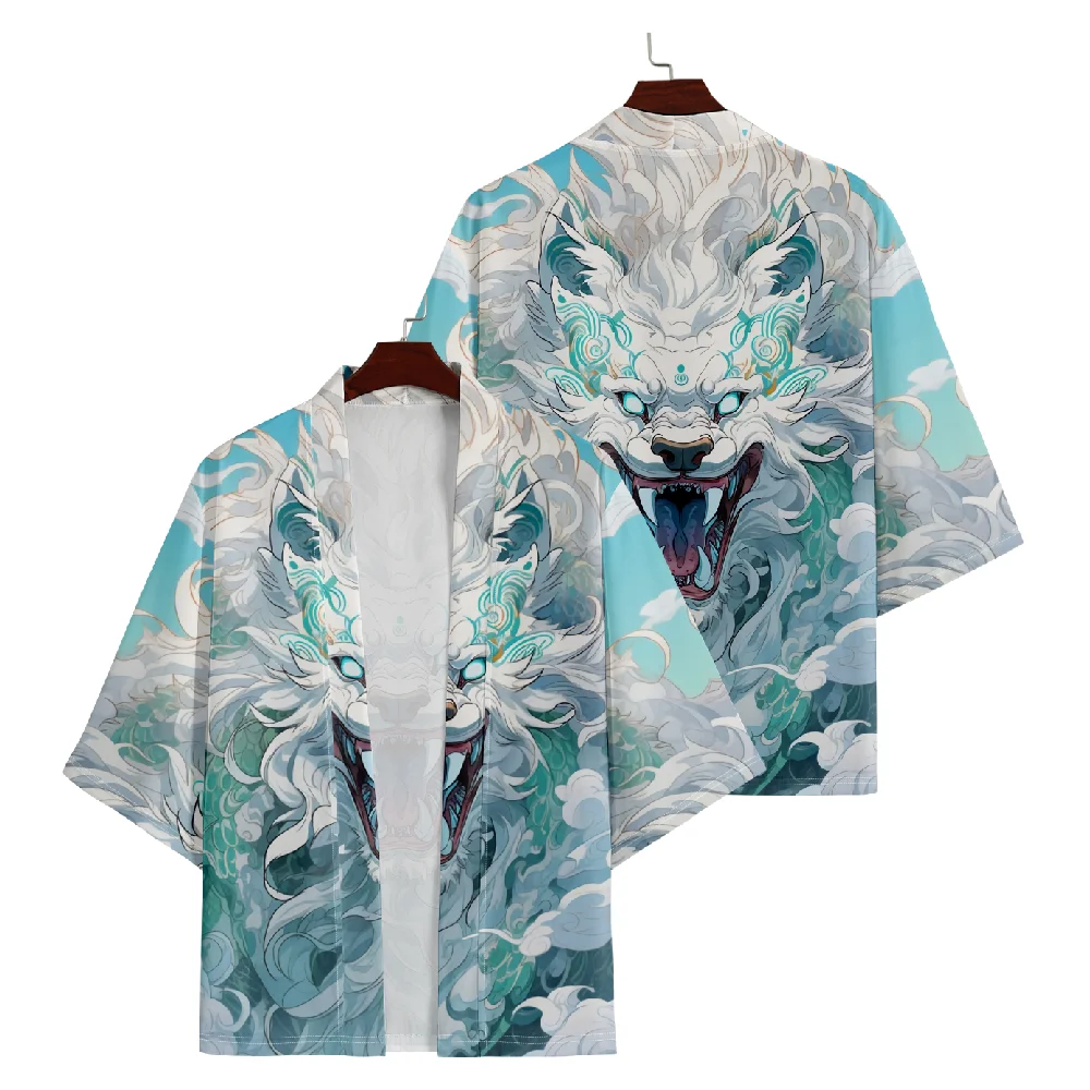 Plus Size 6XL 5XL Cartoon Printed Cardigan Haori Shirts Women Men Cosplay Yukata Clothing Japanese Harajuku Kimono