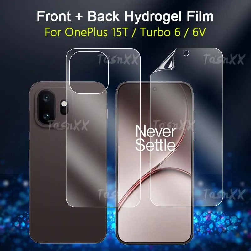 

Front / Back Screen Protector For OnePlus 15T Turbo 6 6V Ultra Clear Slim Soft Repairable Hydrogel Film Skin -Not Tempered Glass