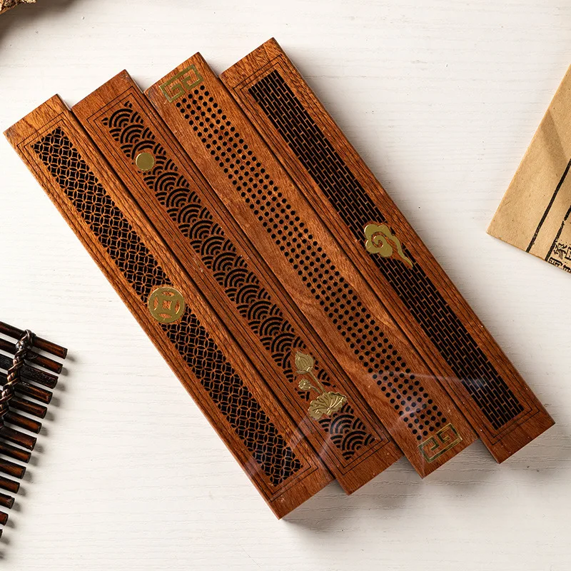 Solid Wood Incense Stick Incense Burner Auspicious Clouds Financial Resources Household Inside Room Tea Ceremony Heat Insulation