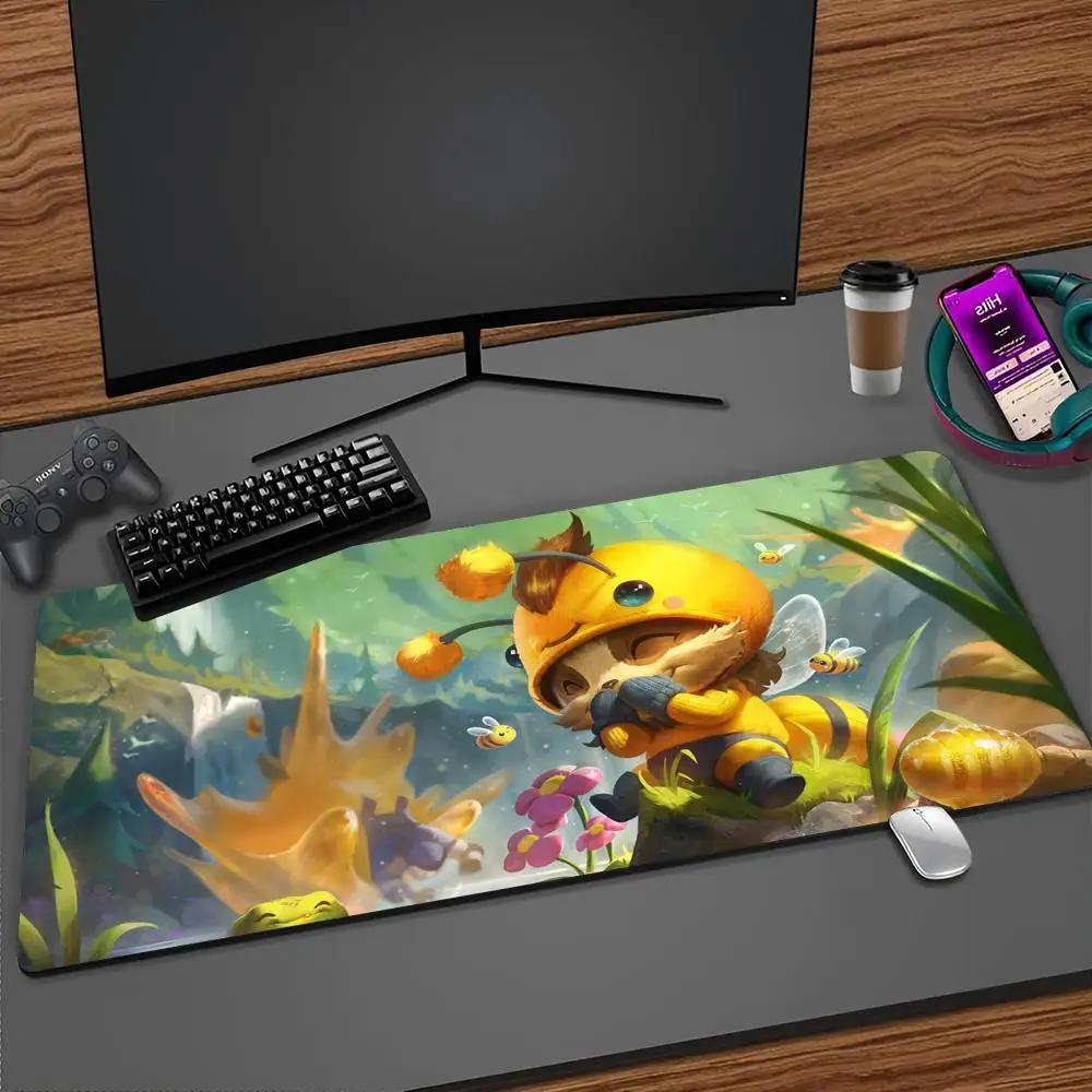 Teemo Thresh Tristana Mouse Pad Cartoon Lockedge Large Gaming Pad Computer Gamer Keyboard Mat Desk Mousepad PC Desk Pad