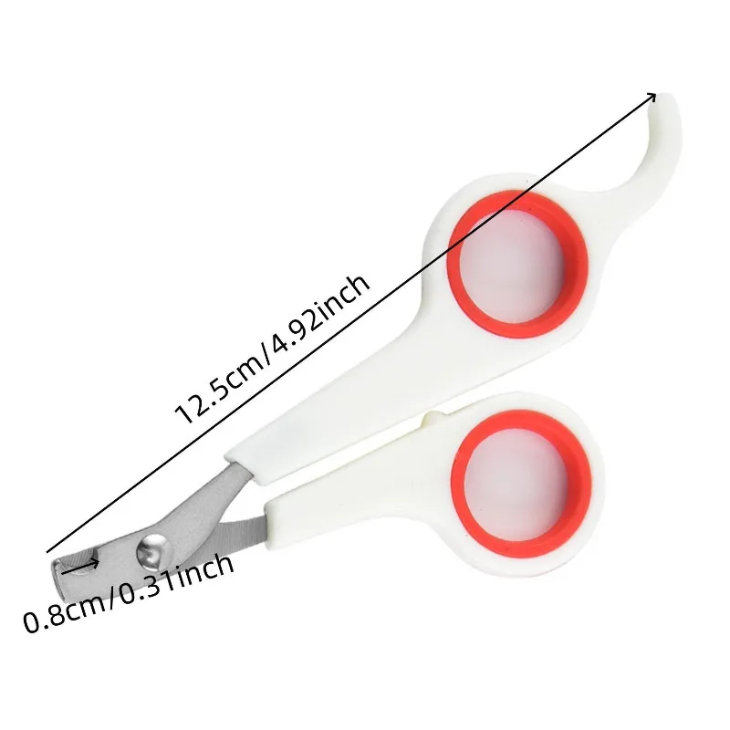 Kitten Scissors Short Tail Scissors Handle Thickened Nail Scissors for Small and Medium-sized Dogs and Cats