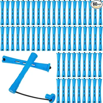 DIY 긴 짧은 헤어 컬러 로드 롤러 컬링 메이커, 가정용 전문 이발소 살롱 액세서리, 60 개 