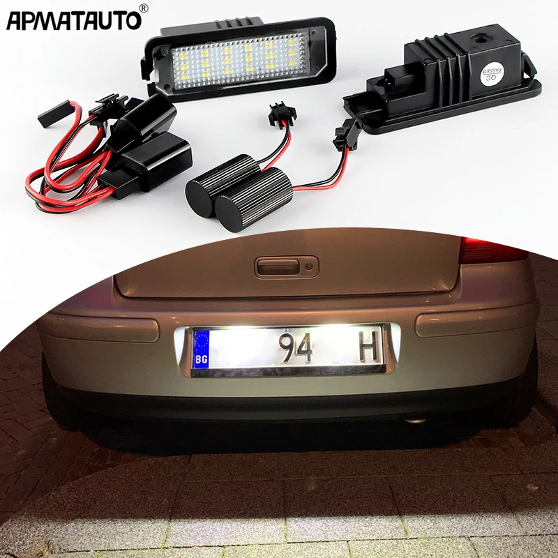 2PCS LED Number License Plate Lights Canbus For VW GTi Golf 4 5 6 7 MK4 MK5 MK6 MK7 Passat B7 CC EOS Scirocco Beetle Accessories