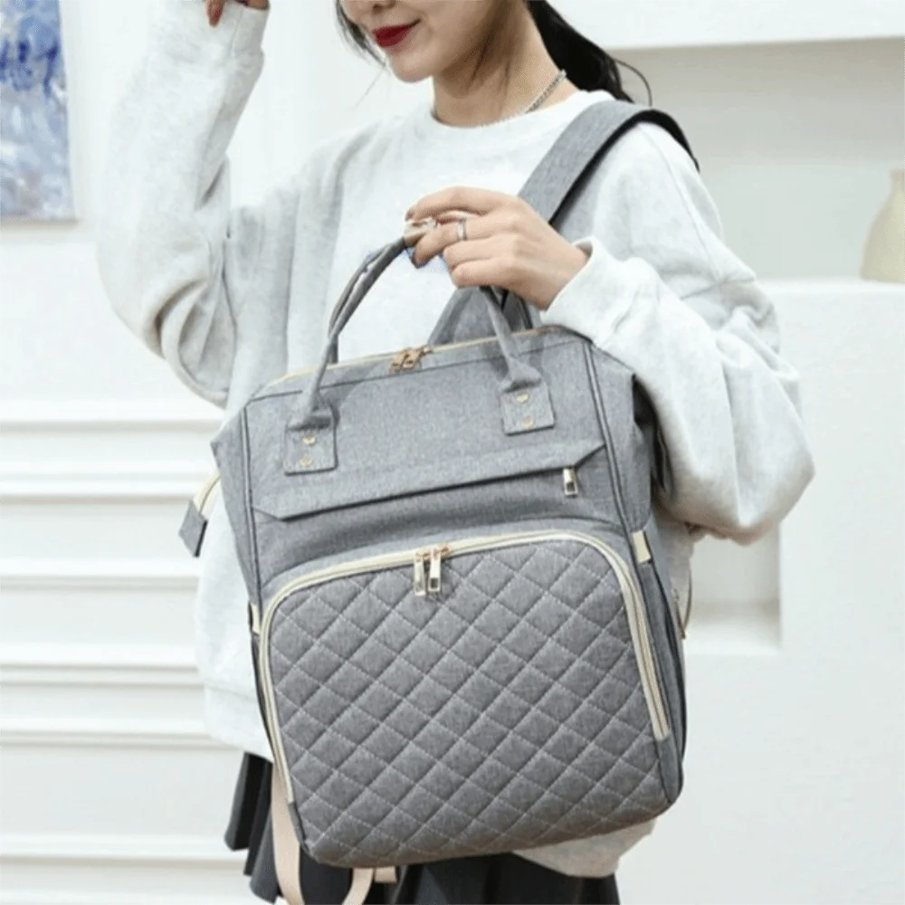 Nylon Mommy Bag Solid Color Large Capacity Maternity Travel Bag Hand-held Multifunctional Diaper Backpack Travel