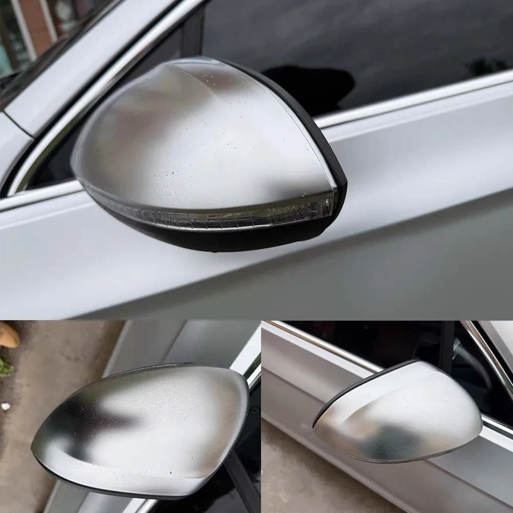 Protective Cover Door Mirror Shell For Volkswagen Magotan Passat B8 CC Arteon 2017-2023 Chrome Silver Carbon Fiber Forging patte view 2