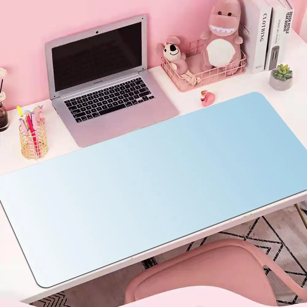 

HYBXAXC Blue gradient mouse pad with a high-end feel, Morandi solid color, oversized e-sports office and home keyboard desk pad