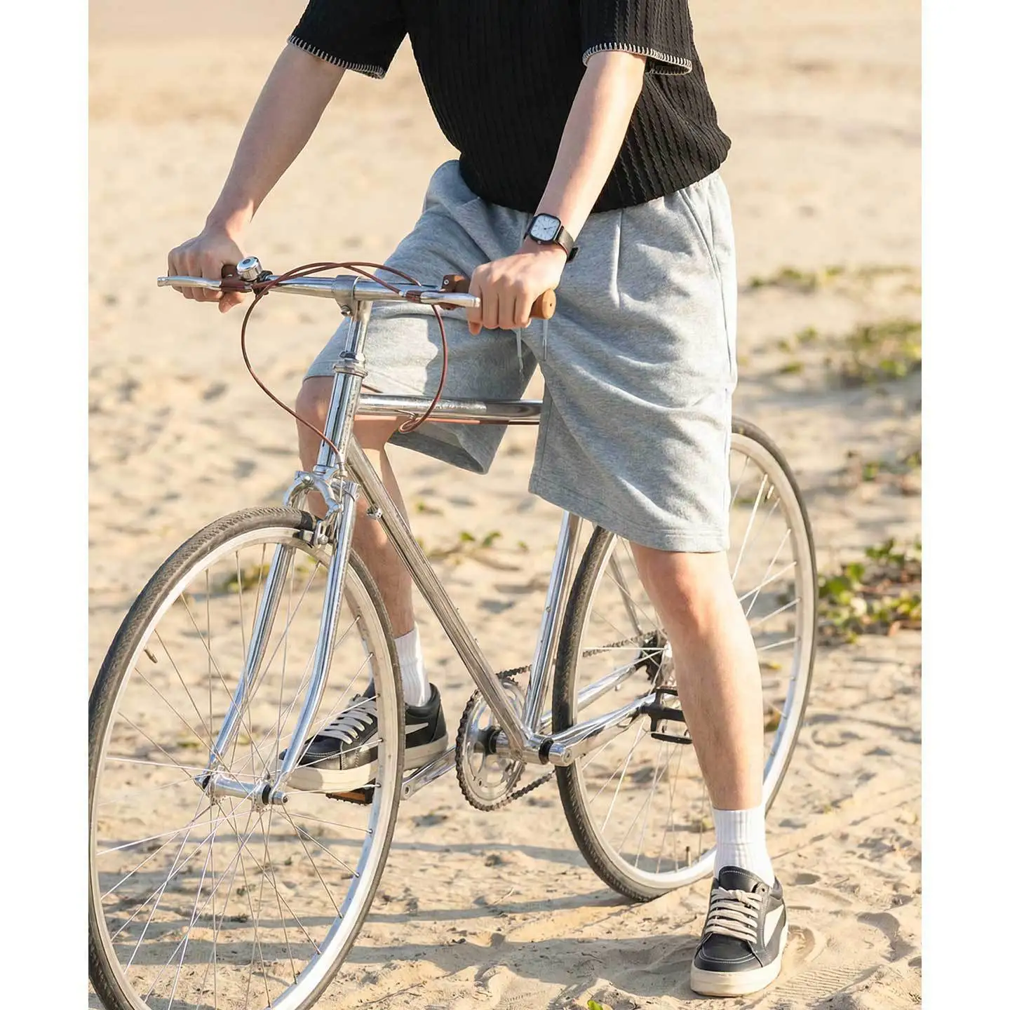 Straight Loose Sweatpants Men's 2026 Summer Simple and Versatile Five-point Shorts