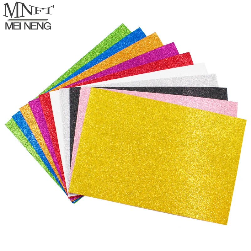 MNFT 10Pcs Random Color Flash Float Foam Sheet 20*30cm 1.8mm Fly Tying Foam Sheets Paper Beetle Caddis Fly Tying Material