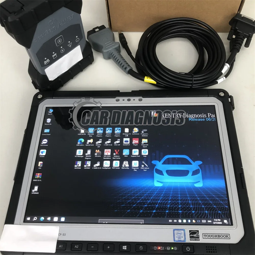 Tableta cf33 DoIP WiFi OEM MB STAR C6 Connect Sd Connect Xentry das wis epc Compatible con CAN para herramientas de diagnóstico de automóviles Benz