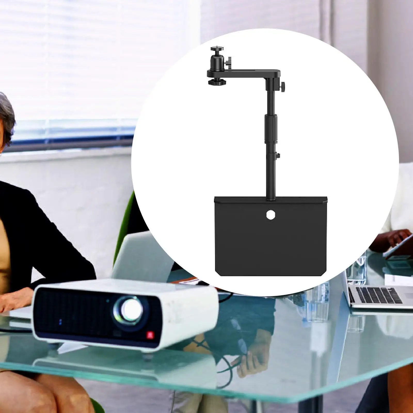 Bedside Projector Stand Holder Support Height Adjustable Versatile Easy to Install Retractable Mounting Base for Home Bedroom