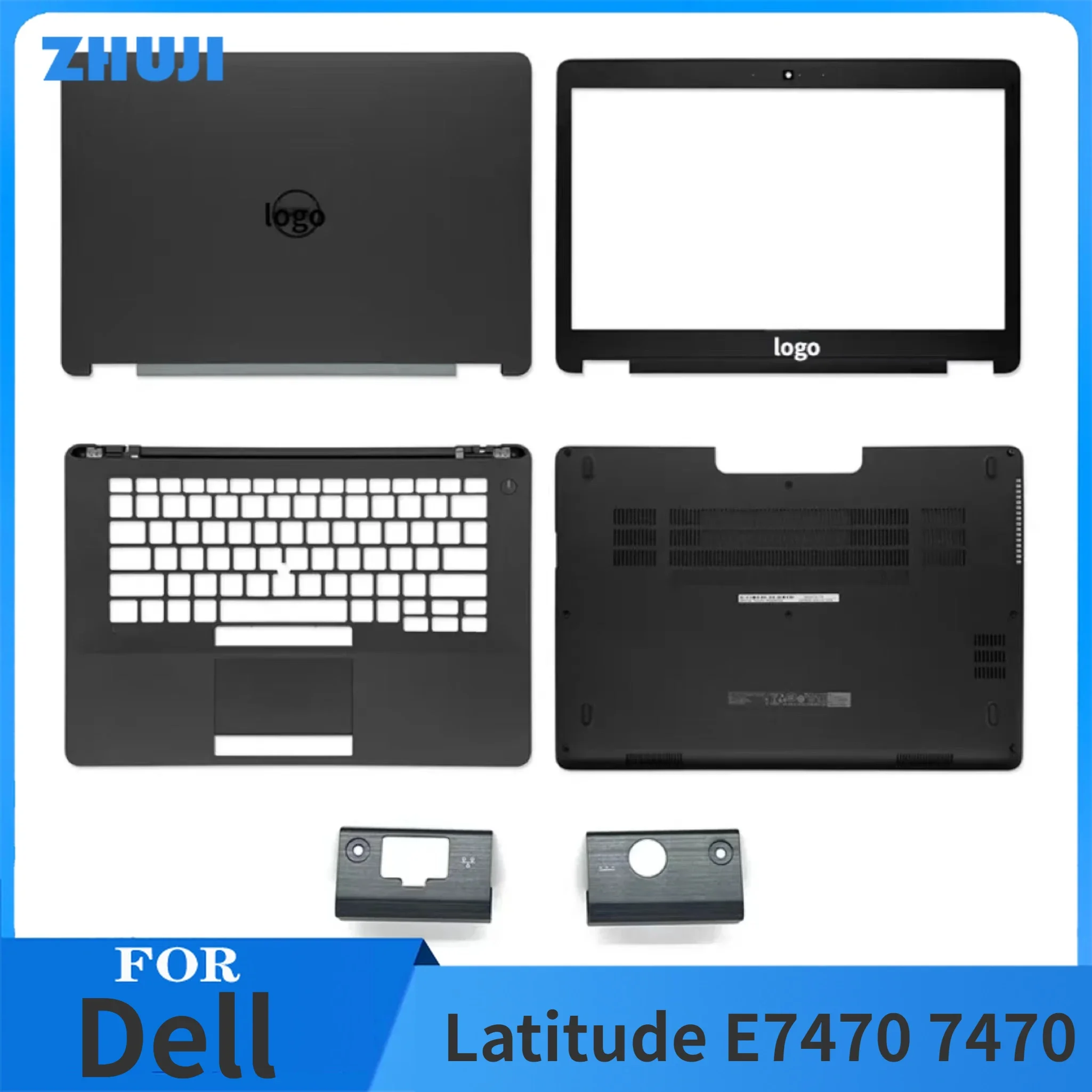 

New For Dell Latitude E7470 7470 Laptop LCD Screen Back Cover Front Bezel Palmrest Top Lower Case Hinges Bottom Cover No Touch