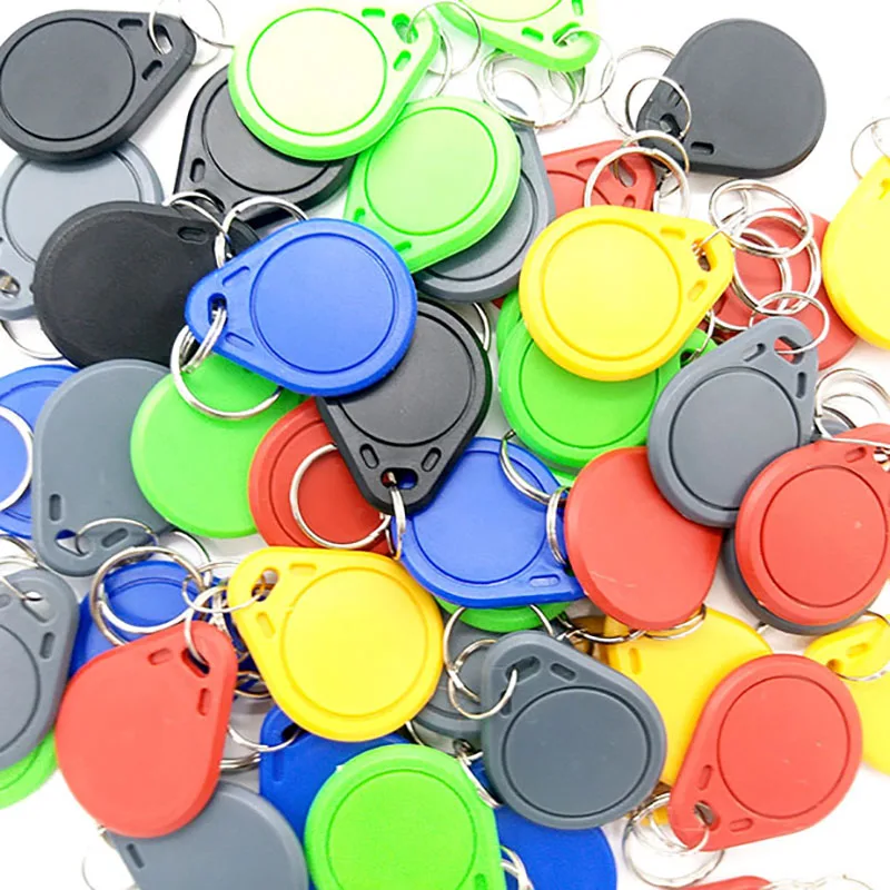 5pcs 13.56MHz RFID UID Tag Token Copy Keykobs Changeable Attendance Management Keychain For Clone 1k S50 Writable