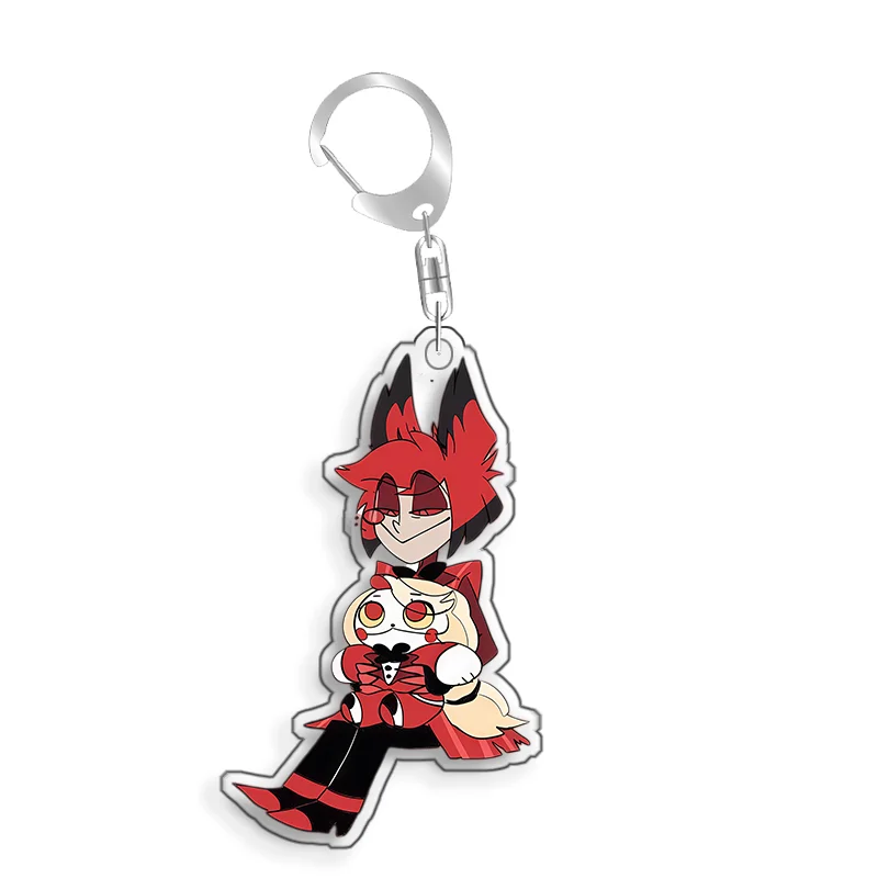 5cm Hazbin Hotel Valentino Charlie AlastorVox Acrylic Selfmade Keychain Cute Backpack Pendant Key Chain Game Fans Gift Ornaments