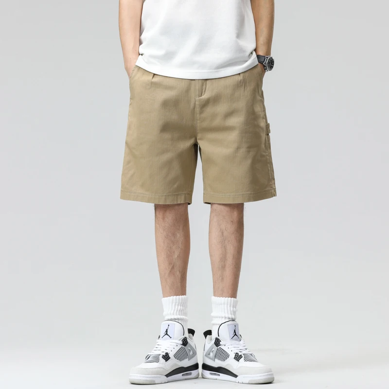 

Новые летние мужские рабочие шорты-карго с карманами на молнии, модные универсальные повседневные брюки, спортивные удобные штаны