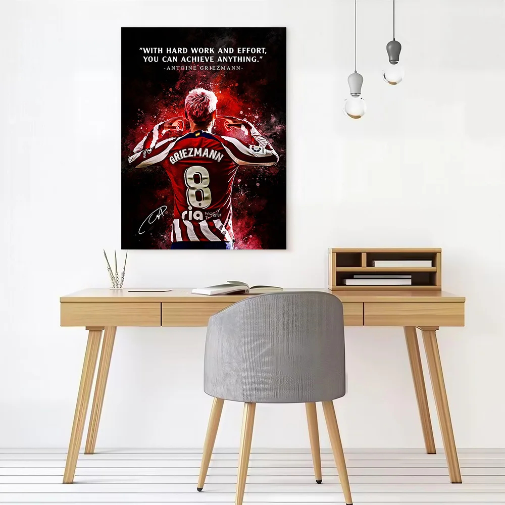 Antoine Griezmann Motivational Canvas Poster Customizable Pictures Wall Art Canvas Painting for Room Decoration Aesthetic Home
