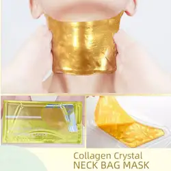 3pc Dimollaure Gold Collagen Crystal Moisturizing Neck Mask, Fade Fine Lines Firming Skin Streaming Face  Mask Skin Care