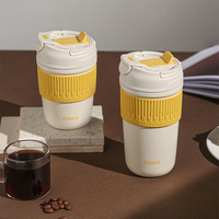 Caka Cup Thermal with Lids and Straws Stainless Steel Water Bottle School Bpa Free Coffee Thermos Kawaii Mug Warmer