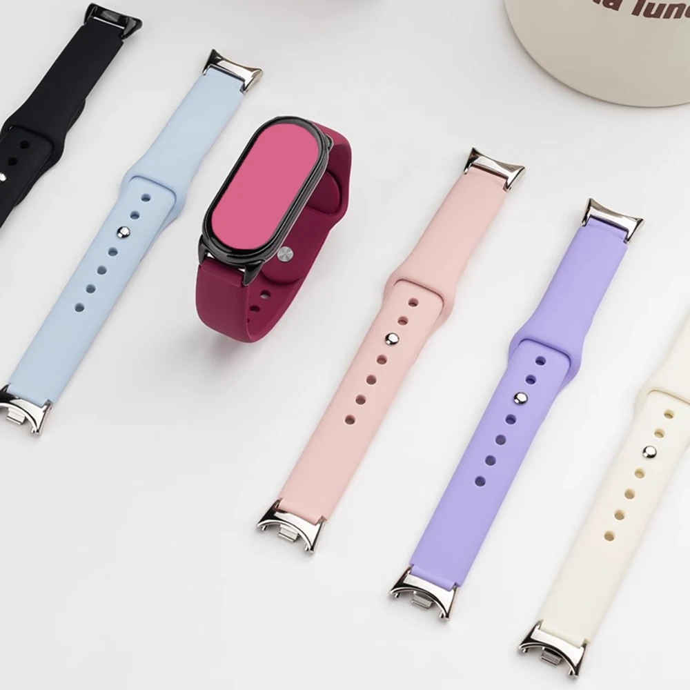 Pasek do Mi Band 10 Pasek do Mi Band 9/10 Opaska na nadgarstek do Mi Band 8 Silikonowa sportowa bransoletka do Xiaomi Smart Band 10 Paski do zegarków