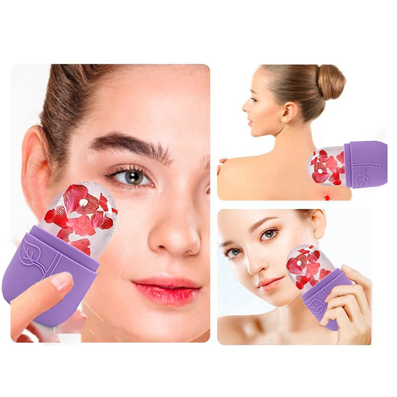 Ice Facial Cube Silicone Ice Mold Beauty Cooling Herbruikbare Ice Roller voor gezicht en ogen Gezichtsschoonheid Ice Roller Huidverzorgingshulpmiddelen