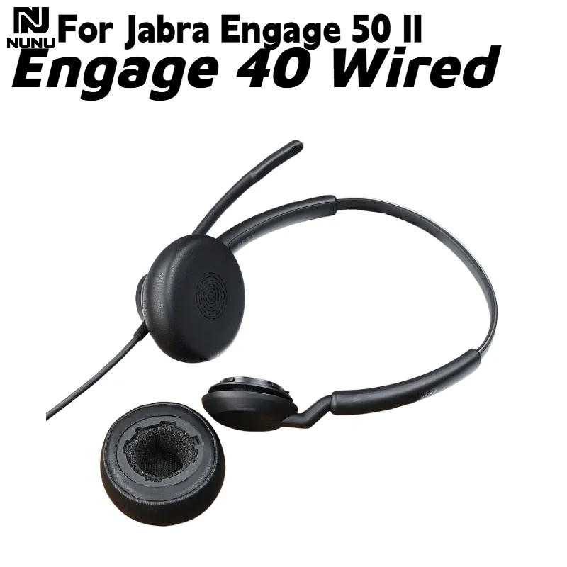 

Replacement protein leather Ear Pads Cushions For Jabra Engage 50 Il Engage 40 Wired Headphone Soft Memory Foam Pads/Earpads