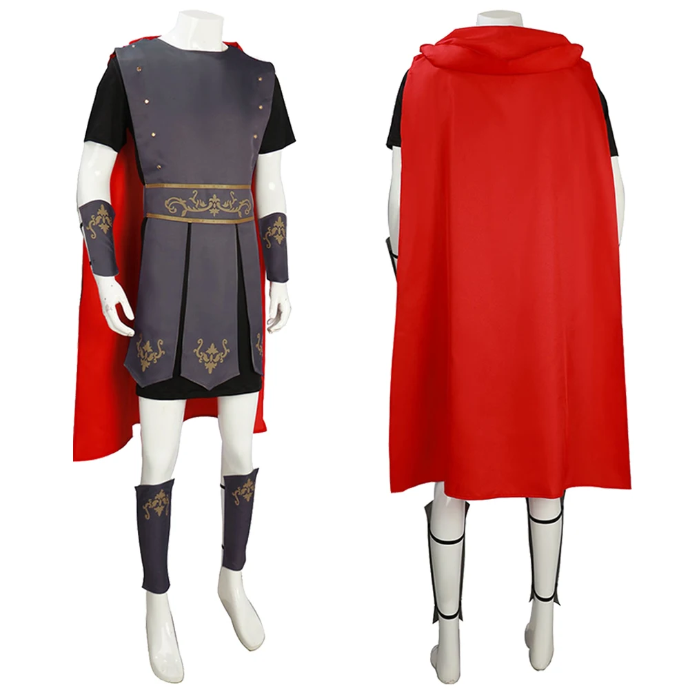 Roman Gladiator Cosplay Cloak Lining Accessories Boys Cloak Jumpsuit Adult Male Disguise Halloween Carnival Party Roleplay Suit