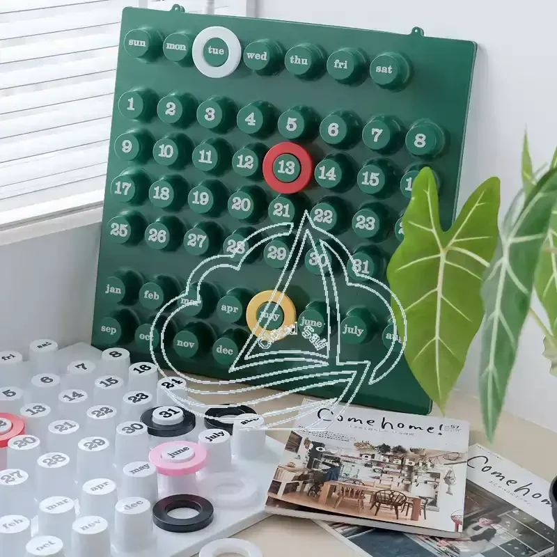 Creative Perpetual Calendar Ring Date Wall Decor Home Decor Inspired Unique Date Marker Wall Art