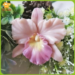 ORCHID SILICONE MOLD SOAP RESIN CLAY WAX MOLDS MOULD FLEXIBLE STURDY FLOWER