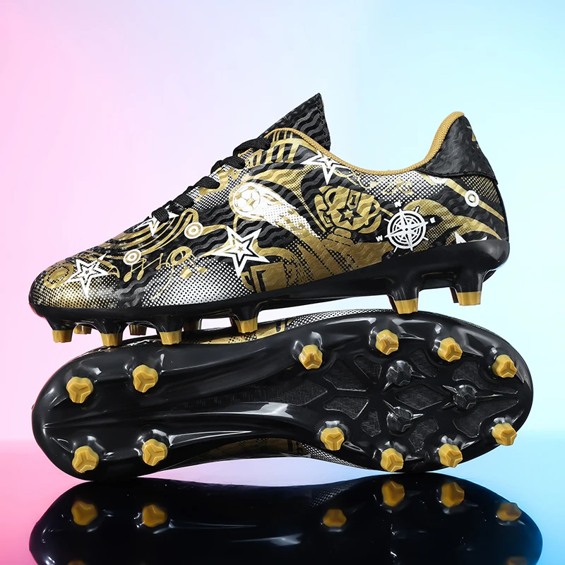 

Men Football Field Boots TF/FG Fast Indoor Unisex Grass Training Professional Soccer Shoes Non Slip Match Society Cleats Sneaker