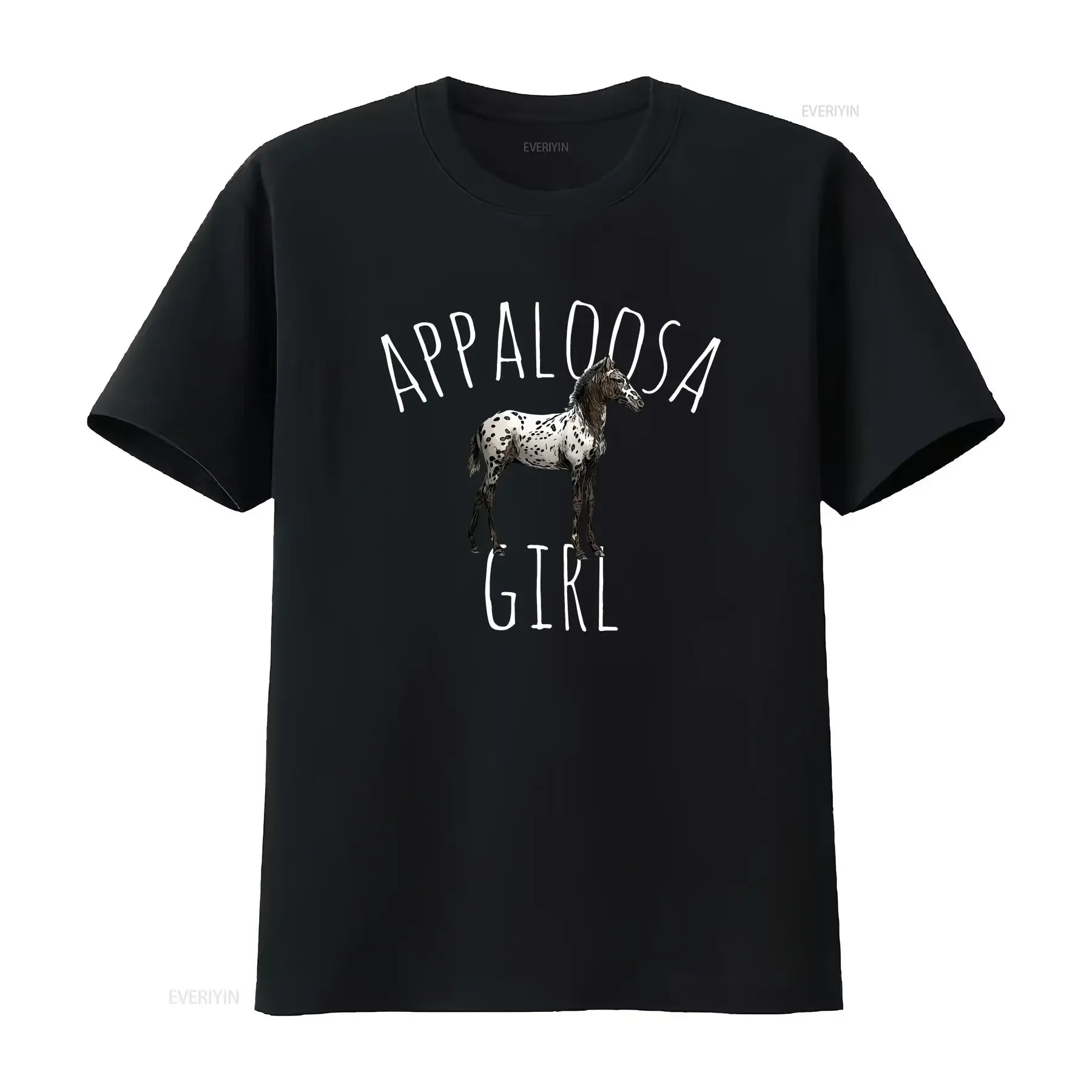 Camiseta divertida de equitación Appaloosa Girl, camiseta con diseño de caballo, estilo vintage para jóvenes, lavada, suave, elegante, transpirable, ropa de diseñador para hombre, moda