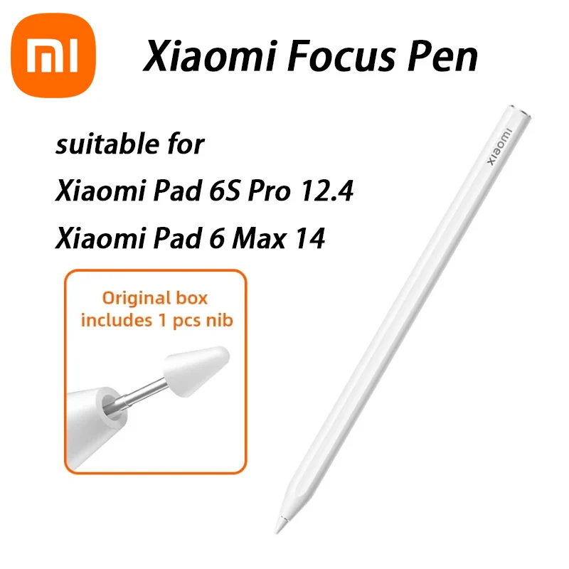 Original Xiaomi Focus Stylus Pen For Xiaomi Pad 7 / 7Pro Mi Pad 6s Pro 12.4 Tab 8192 level Sense Magnetic Drawing Writing Pencil