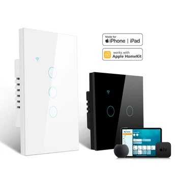 Dla Apple Homekit przełącznik dotykowy WIFI inteligentna automatyka domowa ścienny włącznik światła przerywacz inteligentny sterowanie głosowe 1/2/3Gang Siri
