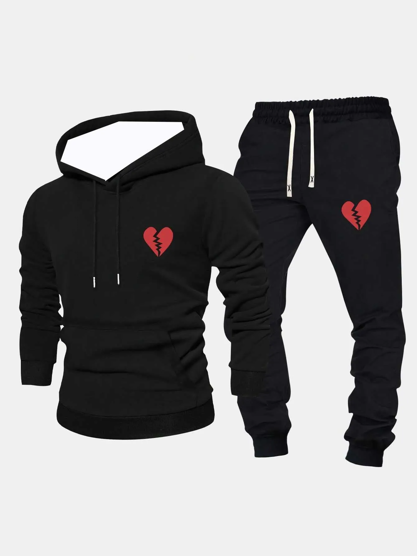 

2025-26 Осень/Зима Новый мужской комплект Y2K Толстовка с 3D принтом Oversized Спортивный комплект Мода и отдых Комплект из двух предметов Бестселлер