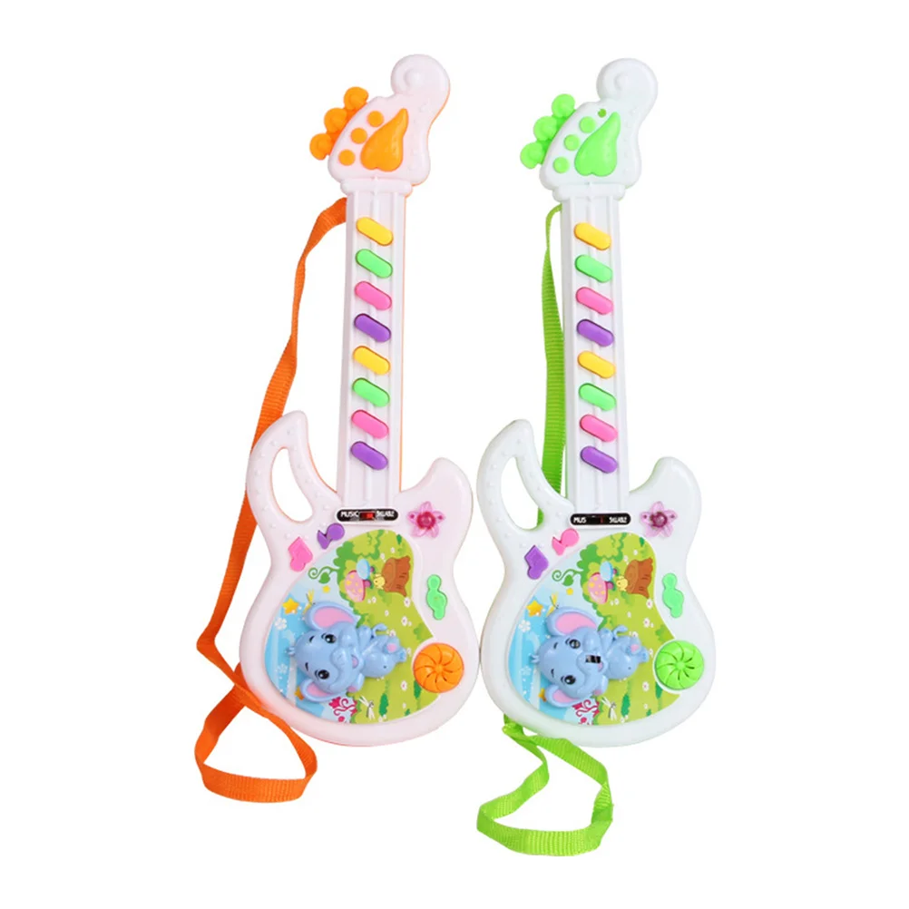 Cartoon Musical Electronic Guitar for Toddler Baby Children Kids Gift Early Educational Instrument Random Color and Style 8
