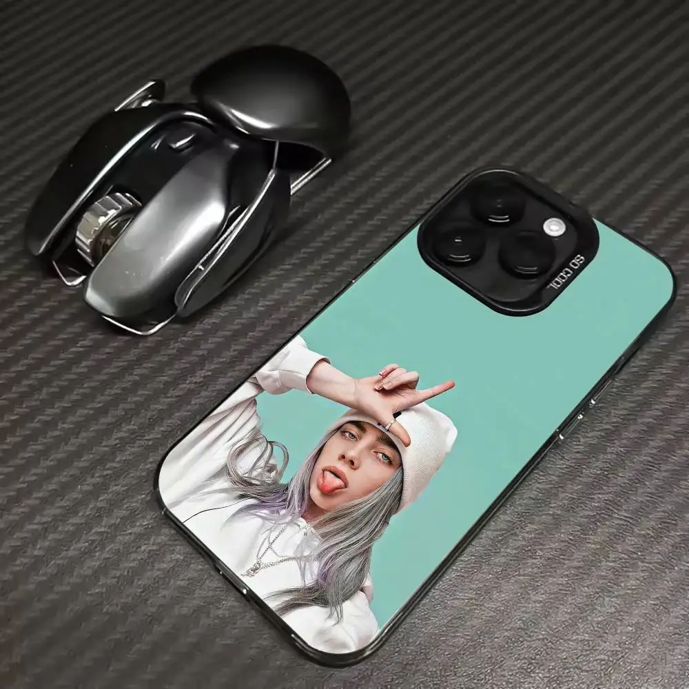 Representative pop singers B-illie Eilish  Phone Case For Gradient Silver Case iPhone 17,16,15,14,12,13,11 Plus,Pro Max,XS view 5