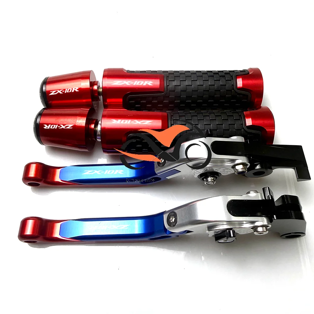 

For KAWASAKI ZX10R ZX-10R ZX 10R 2004-2005 Motorcycle Brake Clutch Levers Handlebar Grips Handle Bar Grip Ends Accessories