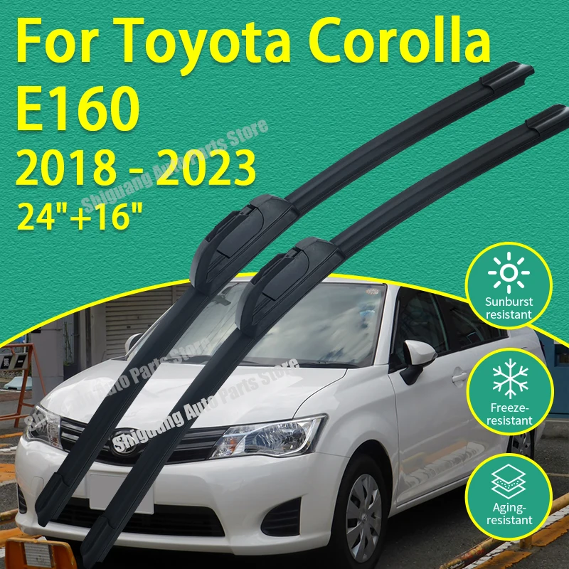 

Передние дворники с силиконовым покрытием для Toyota Corolla E160 2013-2019 24 "+ 16" автомобильные щетки для лобового стекла, аксессуары