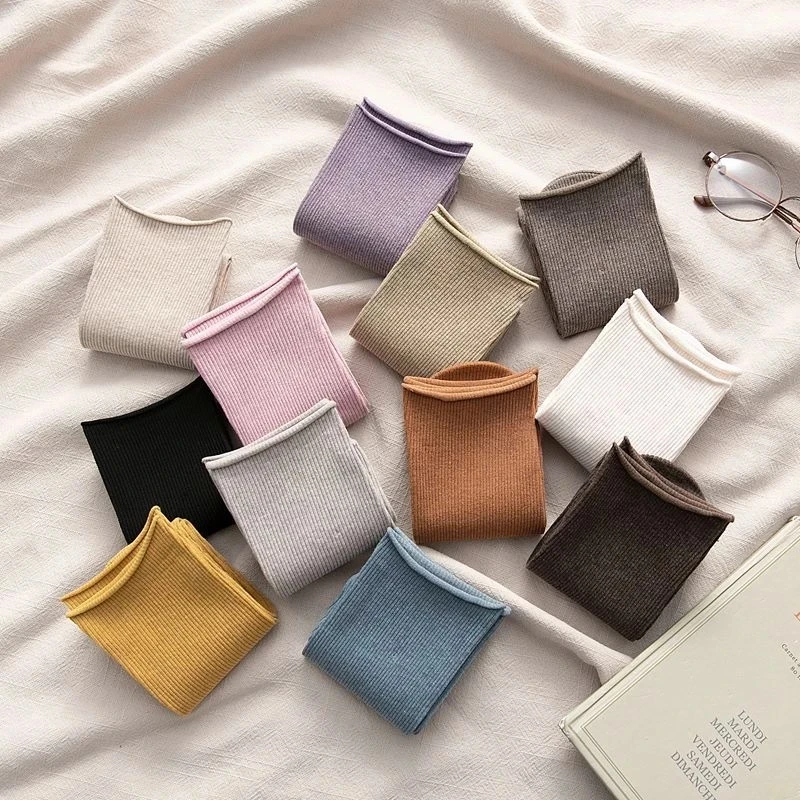 Women Socks New Fashion Colorful Women Cotton Socks Korean Style Comfort Long Elastic Breathable Slouch Socks For Girls Casual