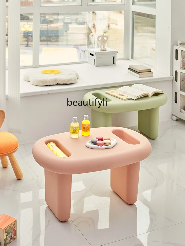 zqNordic Home Children's Study Desk Small Apartment Plastic Small Desk Kindergarten Creative Table