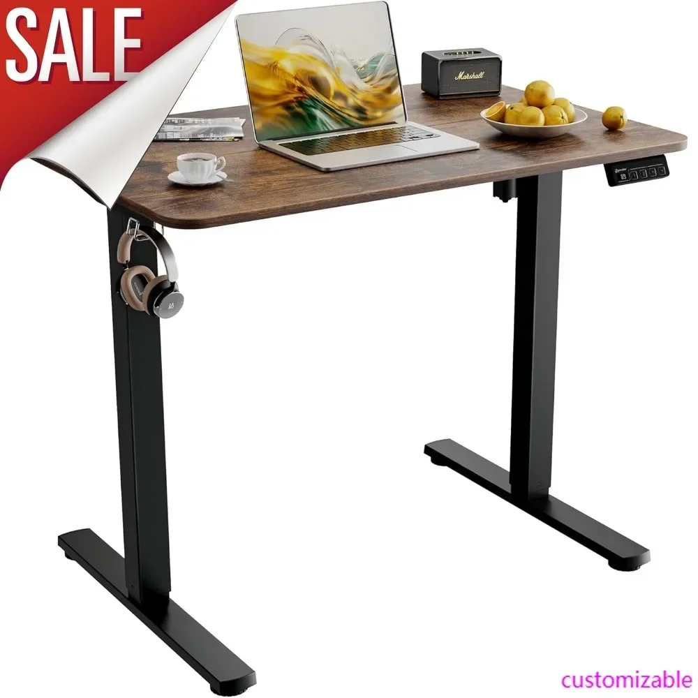 

Электрический регулируемый по высоте стол 35 дюймов, для работы сидя и стоя, для домашнего офиса и компьютерных рабочих станций, с контроллером памяти, Rus