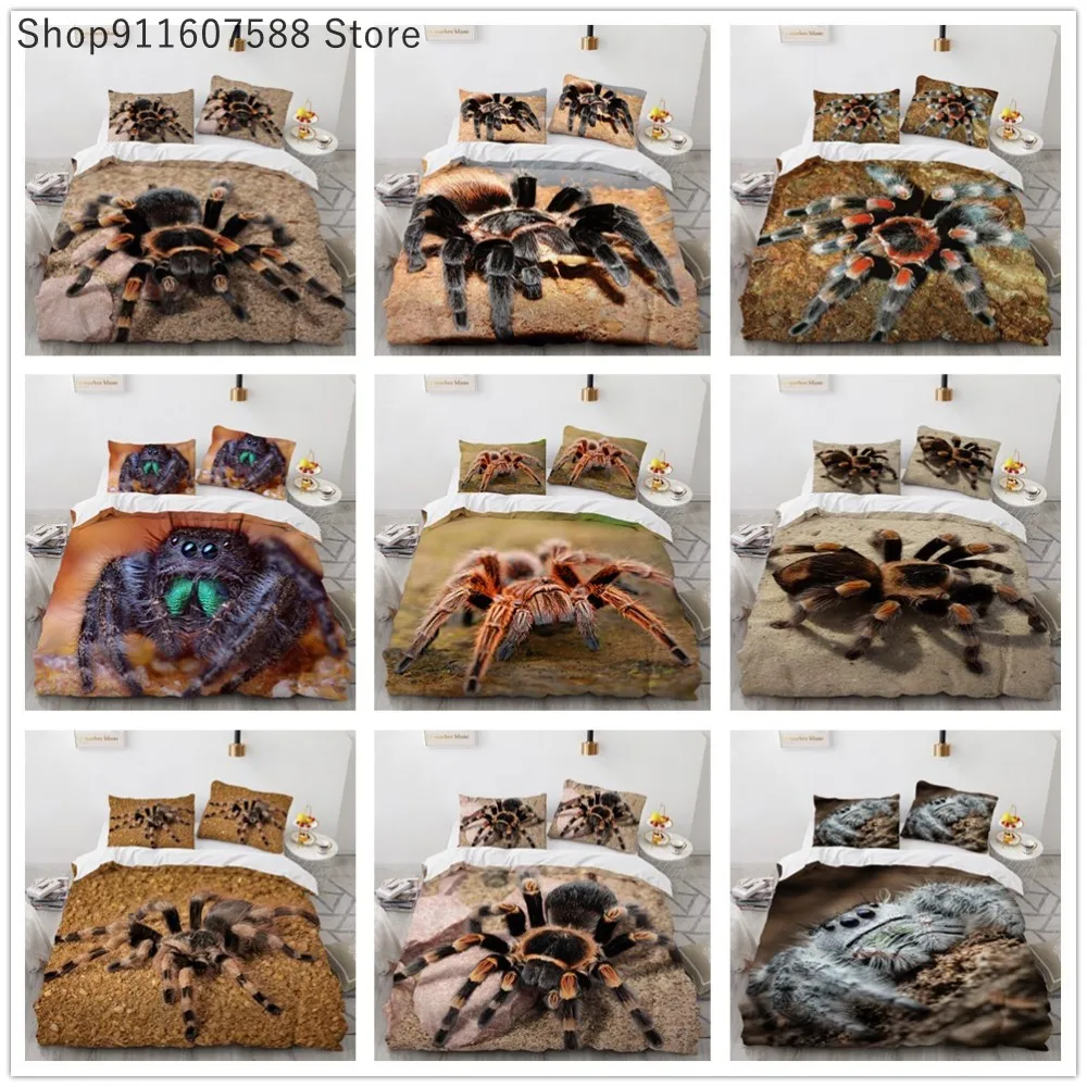 

3D Spider Bedding Set Insect Animal Duvet Cover Queen King Adults Kids Bedroom Bed Cover Set Bed Linen Luxury Home Textiles