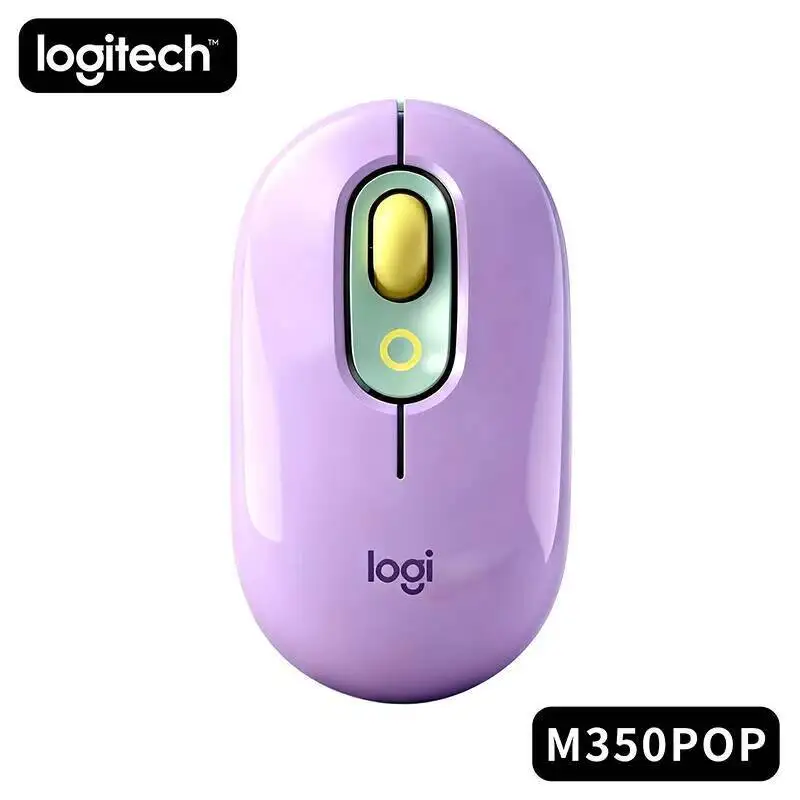

Бесшумная мышь Logitech M350 POP с высокой точностью (1000 DPI), Bluetooth и USB для бизнеса, ноутбуков и корпоративных ПК